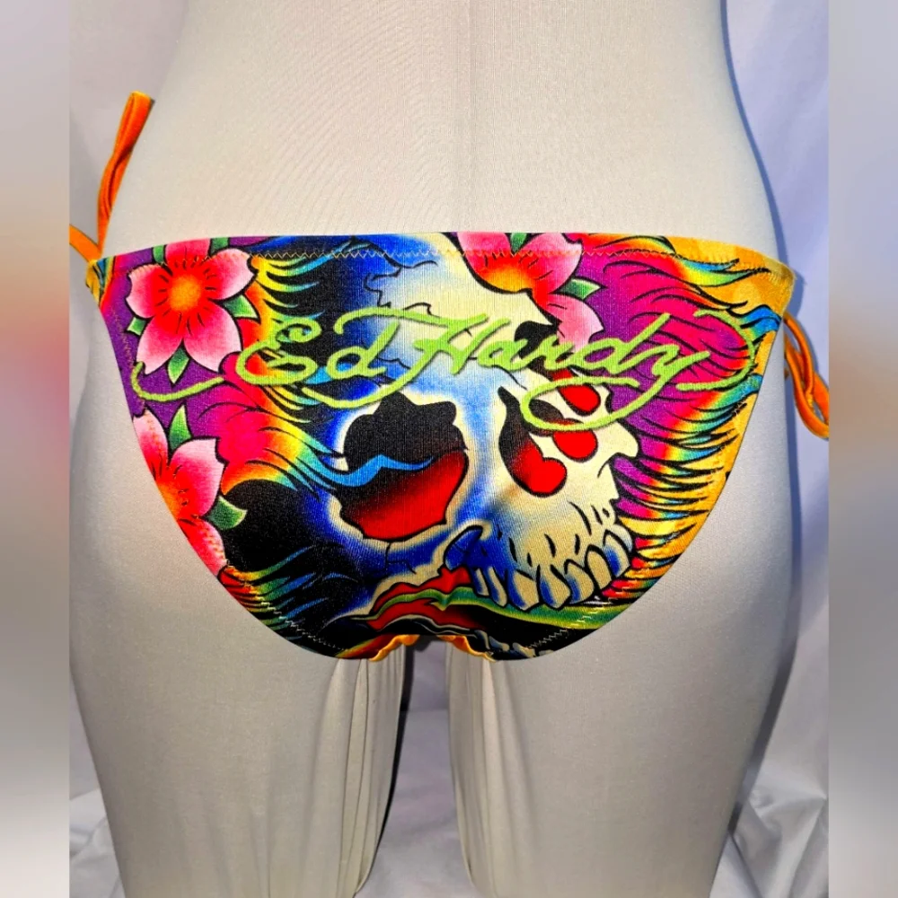 ED HARDY by Christian Audigier Bikini Bottom "TRADEWINDS SKULLS" - Picture 2 of 2